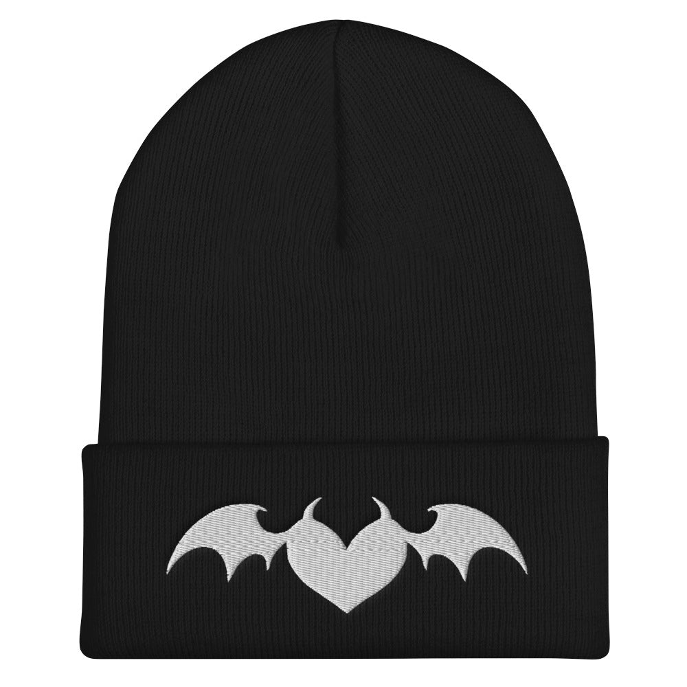 White Heart Beanie