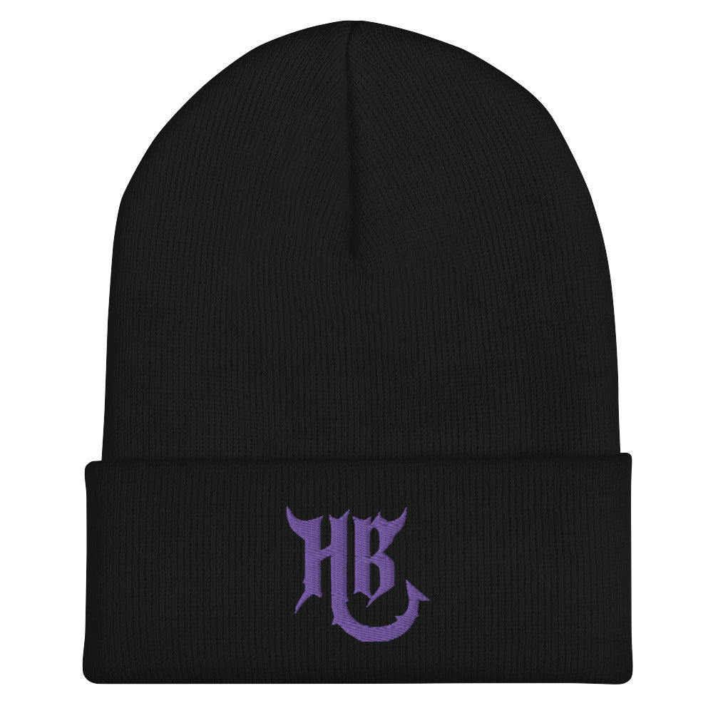 HB Purple Cuffed Beanie