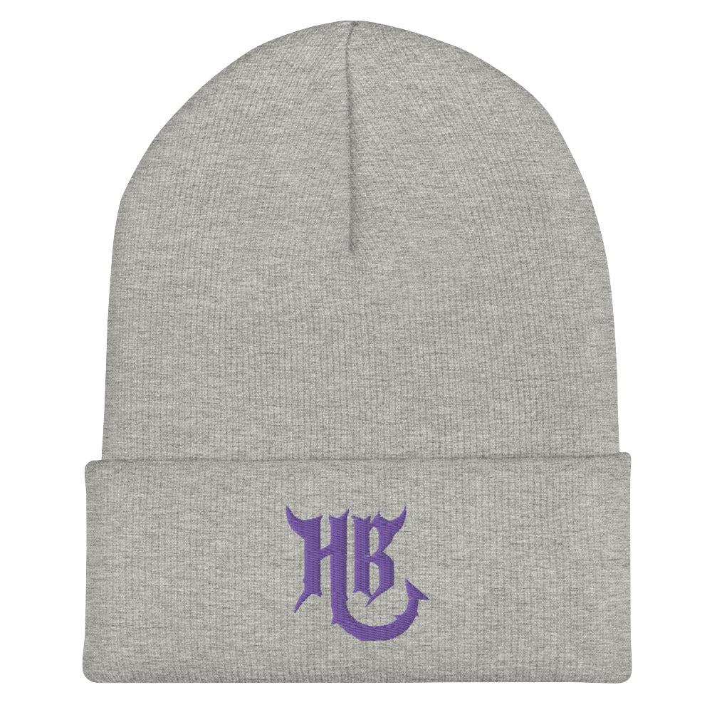 HB Purple Cuffed Beanie