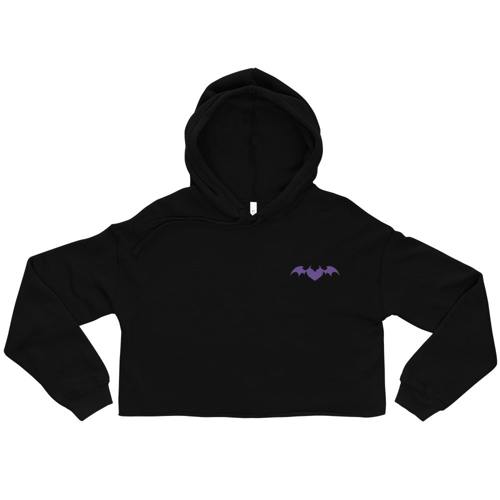 Purple Heart Crop Hoodie