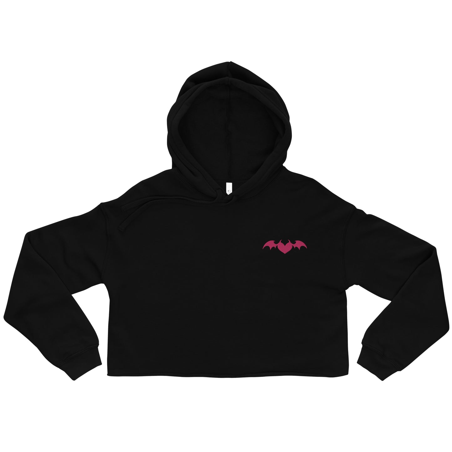 Pink Heart Crop Hoodie