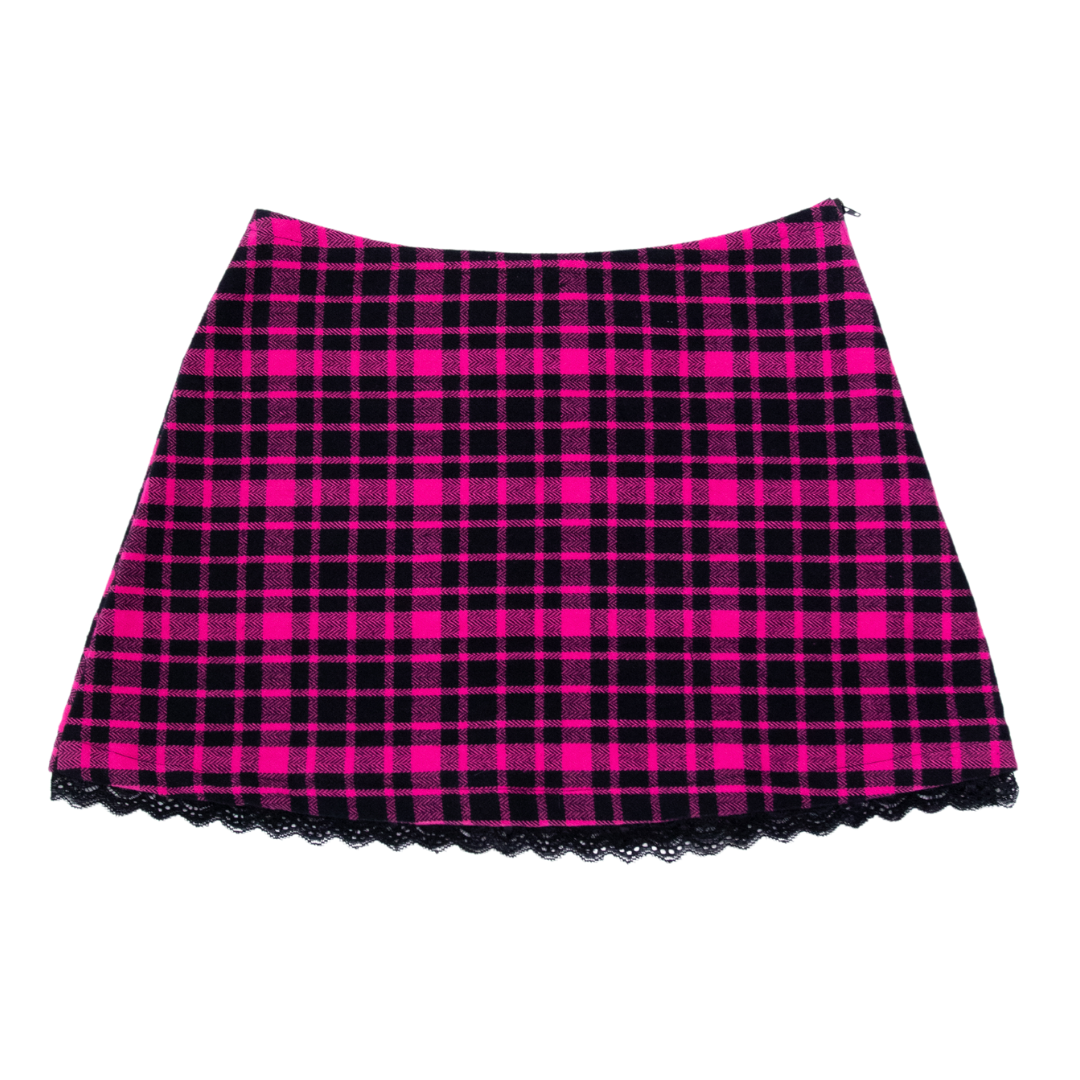 A-Line Plaid Skirt