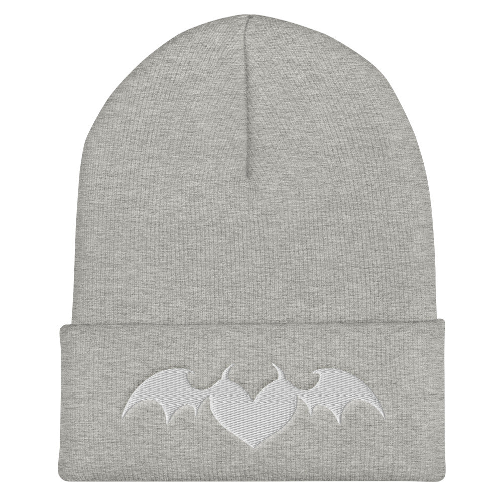 White Heart Beanie