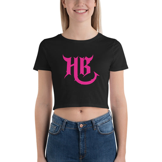 HB Pink Logo Women’s Crop Tee