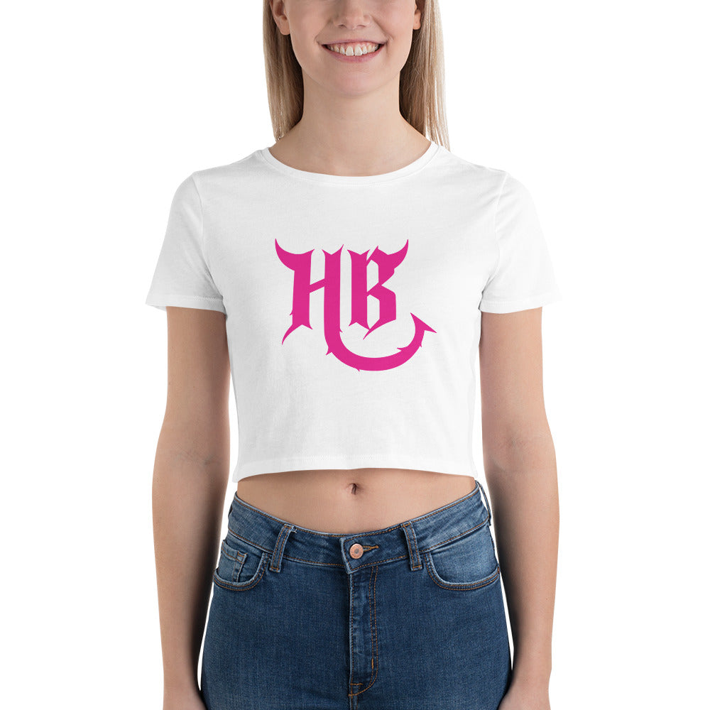 HB Pink Logo Women’s Crop Tee